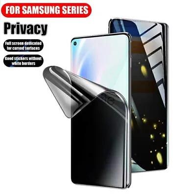 Privacy Screen Protector Hydrogel Anti Spy Soft Film For Samsung S22 S10 S20 S21 • $5.48