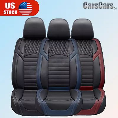 PU Full Set Universal Car Seat Covers 5 Seats Front Rear Protector Cushion • $79.99