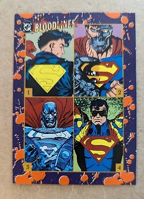 1993 Skybox DC Comics Bloodlines Superman Real Man Of Steel Promo Card NM-MT     • $10