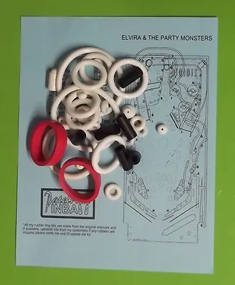 1989 Bally  Midway Elvira And The Party Monsters Pinball Machine Rubber Ring Kit • $27.99