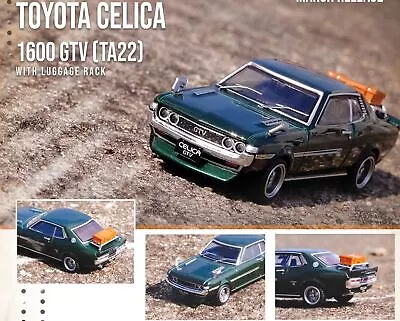 1:64 Toyota Celica 1600GT (TA22) -- Green With Luggage Rack -- INNO64 • $39.99