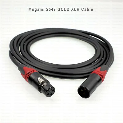 MOGAMI 2549 GOLD High Quality XLR Cable In Custom Lengths And Boot Colours. • $32