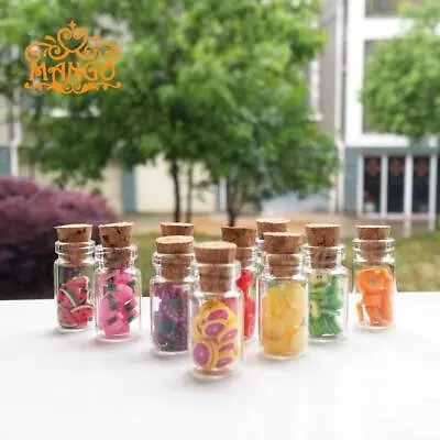 4PC Dollhouse Miniature 1/12 Scale Jam Glass Bottle Dried Fruit Food Kitchen • $7.99