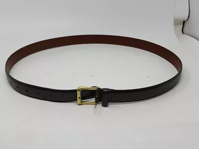 COACH Men's Dark Brown Leather Belt 42  Solid Brass Buckle • $23.99