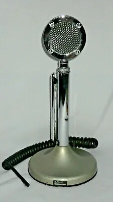 Astatic D104  RADIO MICROPHONE & T-UG8 GREY BASE STAND EXCELLENT CHROME FINISH • $74.99