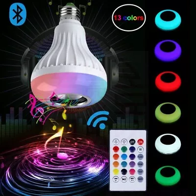 RGB Smart Bluetooth Speaker LED Music Bulbs Wireless Camping Lantern Bulb • $17.77