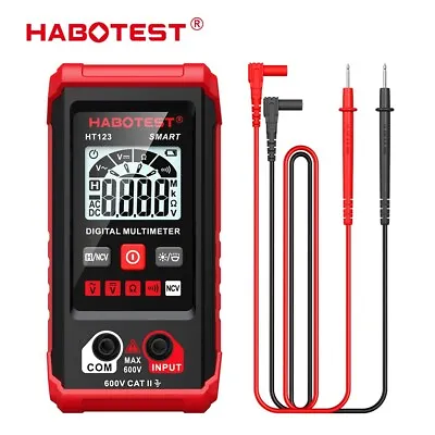 HABOTEST HT123 Digital Multimeter Ammeter Ohmmeter Volt AC DC Tester Leads Meter • $10.99
