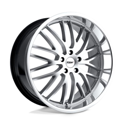 $1078.28 • Buy TSW SNETTERTON Hyper Silver With Mirror Cut Lip 18x8 5x112 Wheels Set Of Rims