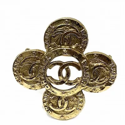 CHANEL Cocomark 1231 28 Brooch Flower Motif Vintage Ladies Free Shipping [Used] • $1102.08