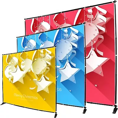 Sign Talk 8x8FT Telescopic Banner Stand Step And Repeat Adjustable 8x8ft  • $88.31