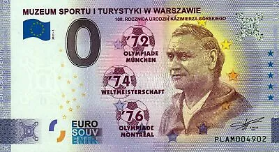 £6.04 • Buy Zero Euro Bill - 0 Euro - Poland - Muzeum Sportu I Turystyki W Warszawie 2021-1