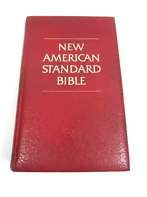 New American Standard Bible Red Letter Concordance Moody VTG 1975 Padded Cover • $19.99