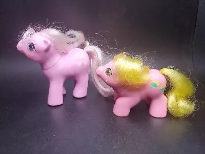 My Little Pony Hasbro Vintage MLP 1987 Pink Baby Tappy & Lickety Split • $18.50