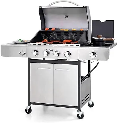 Propane Gas Grill 4 Burners Stainless Steel Cooking Grill Outdoor BBQ 48000 BTU • $329.99
