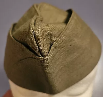 Rare Original WW2 USMC HBT Garrison Cap • $50