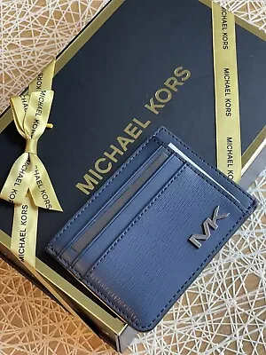 Michael Kors Navy Blue Card Case In A Luxury Gift Box Gift For Men LUXURY BRAND • $30