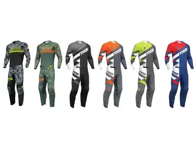 Thor MX Sector Digi Camo / Checker Youth Jersey & Pant Combo Set ATV Riding Gear • $89.90