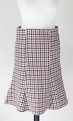 Tweed Checked  Vintage  Skirt - Fishtail -   UK 6 • $22.40