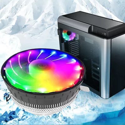 LED RGB CPU Cooler Fan Heatsink Intel AMD AM3+ AM2+ 1156/1155/1151/1150 /775✲ • £11.09