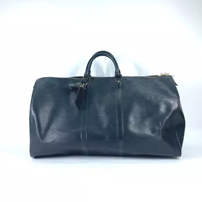 LOUIS VUITTON M59142 Epi Keepall55 Travel Bag Duffle Bag Epi Leather Black • $500