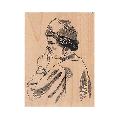 Mounted Rubber Stamp Queen Picks Nose Funny Humorous Picking Nose Royalty • $10.45