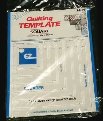 EZ Quilting Template SQUARE Designed By Marti Michell      Vintage 1991 • $9.99