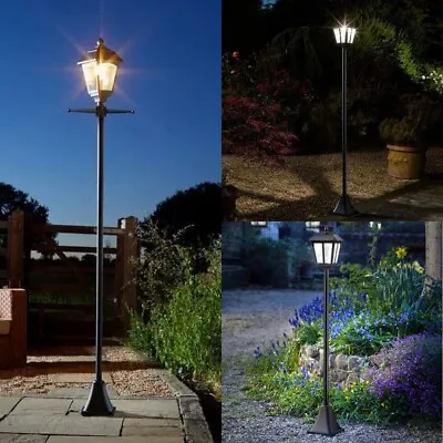 Solar Powered Lamp Post Smart Garden Outdoor LED Lighting 130cm - 200cm Various • £64.99