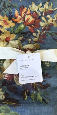 $25 • Buy Pottery Barn Meadow Floral Napkins Set/4