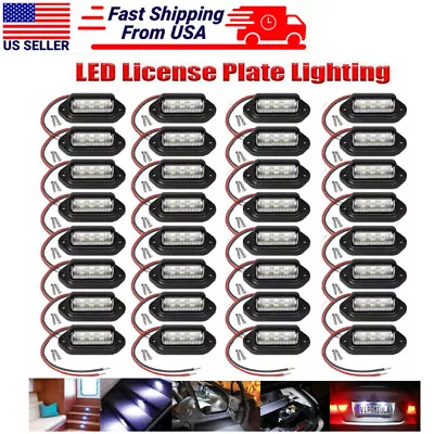LED License Plate Light Tag Lamps Assembly Replacement For Truck Trailer RV USA • $43.99