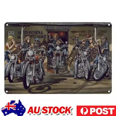 Riding Motorcycles Plate Vintage Metal Tin Sign Plaque For Bar Pub Club Garage • $9.80