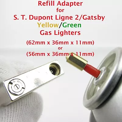 St Dupont Lighter Yellow Gold & Green Refill Gas Cap Adapter Line 2 / Gatsby Hq • $25.26