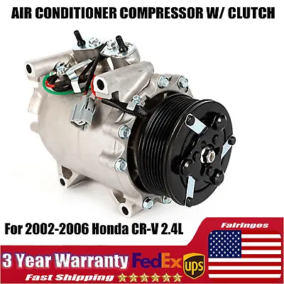 AC Air Conditioner Compressor+Clutch For Honda CR-V CRV 2.4L 2002-06 CO 10663AC • $106