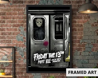 Friday The 13th Movie Poster Jason Takes Manhattan Poster 11x17  Framed Gift • $33.90