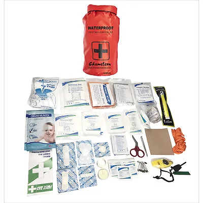 Waterproof First Aid Kit Bag Emergencies Survival Travel Home 133 PIECE 2LTR • £16.85