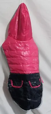 Dog Vest Fleece Jacket Medium Pink Blue Reflective Winter Coat Hooded Camo • $9.75