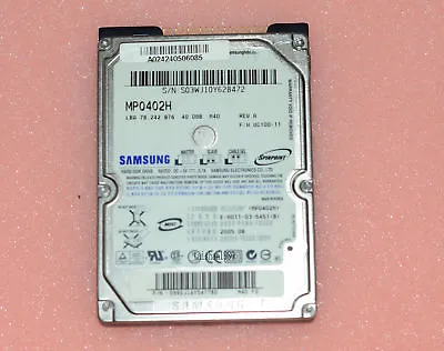 £10.79 • Buy Samsung MP0402H, 2.5  40GB IDE Hard Drive 5400 RPM