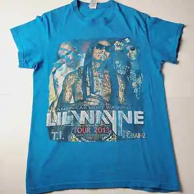 Lil Wayne 2013 Tour Amerikaz Most Wanted 2Chainz Hip Hop Rap T-shirt Size Small • $31.99