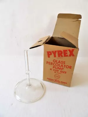 NOS Pyrex 4 Cup Percolator Flameware Coffee Pot Glass Stem Pump In Box  #7824-P • $85.91
