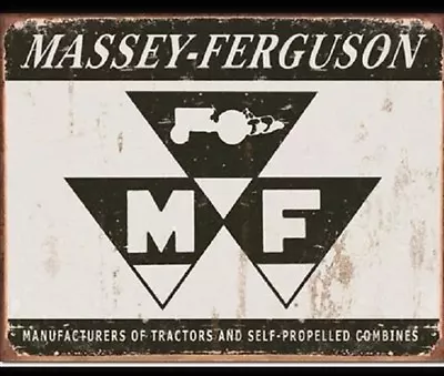 Massey-Ferguson Logo Metal Tin Sign Tractor Combine Farm Home Wall Decor #1504 • $19.90