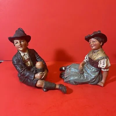 Antique Austrian Johann Maresch JM 6723 And 6724 Pair Of Terracotta Figurines • $599