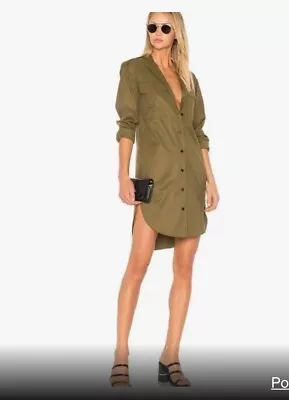 Rag & Bone Mason Shirt Dress In Olive Sz Medium NWOT MSRP 425 • $75