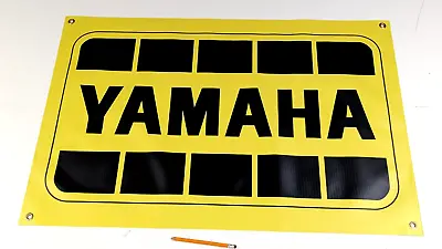 YAMAHA Racing Vintage Style Banner MotoGP Factory Yellow/Black Motorcross Super • $54.89