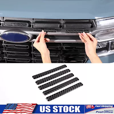 Carbon Fiber Front Grille Trim Stickers Set Fit For Ford Maverick Lariat 2022-24 • $12.99