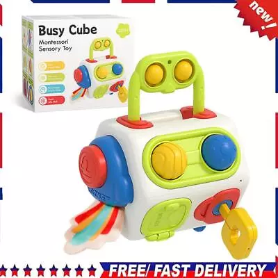 Busy Cube Airplane Plane Car Travel Toys Colorful For Toddlers 1 2 3 Year Old UK • £10.92