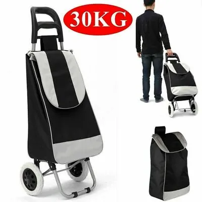 £15.99 • Buy Shopping Cart Large Lightweight Folding Trolleys - 2 Wheel - LARGE CAPACITY 40L
