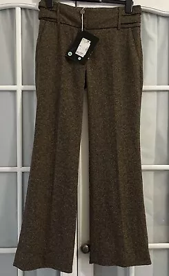 Zara Basic Wool & Silk Smart Tweed Trousers Size 8 - 10 UK  USA 4  Eu 36 • £7.50