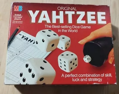 ORIGINAL YAHTZEE Dice Game By MB GAMES From 1982 - Complete Family Board Game  • £10