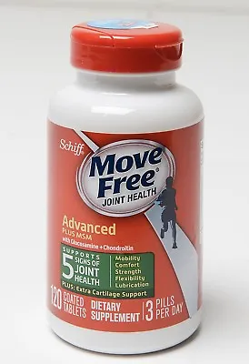 Schiff Move Free Advanced Tablets Plus MSM 120 TB Sealed Bottle!!! • $22.99