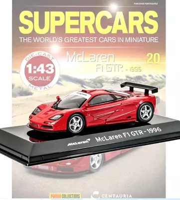 Mclaren F1 GTR 1995 #20 1:43 Scale Panini Supercars Collection NEW In CASE • $39