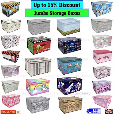 Large Or Small Collapsible Storage Box Folding Storage Chest Kids Room Toy Box • £17.95